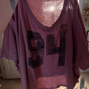 Purple Graphic Tee with 94 Print